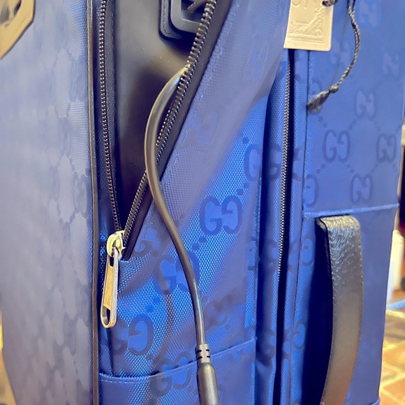 NWT Authenticity Guarantee Blue GG Gucci Off The Grid Trolley 24” Large Luggage - Picture 3 of 9